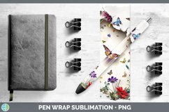 3D Hole in the Wall Butterfly Pen Wrap Sublimation Pen Desig Product Image 1