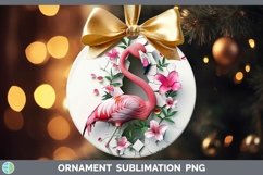 3D Hole in the Wall Flamingo Ornament Sublimation Bauble Des Product Image 1