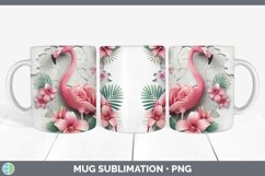 3D Hole in the Wall Flamingo Mug Wrap Sublimation Coffee Cup Product Image 1