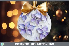 3D Flowers Clematis Ornament Sublimation Bauble Designs Product Image 1