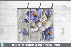 3D Flowers Crocus Tumbler Sublimation 20 oz Skinny Tumbler D Product Image 1