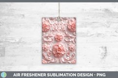 3D Valentine Pink Flowers Air Freshener Sublimation Car Fres Product Image 1