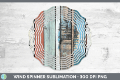 Textured Weathered Wood Wind Spinner Sublimation Spinner Des Product Image 1