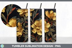 3D Elegant Azalea Flowers Tumbler | Sublimation 20 oz Skinny Product Image 6