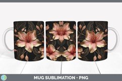 3D Elegant Azalea Flowers Mug Wrap | Sublimation Coffee Cup Product Image 7