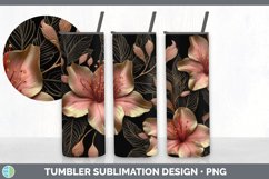 3D Elegant Azalea Flowers Tumbler | Sublimation 20 oz Skinny Product Image 7