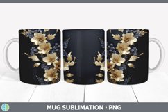 3D Elegant Delphinium Flowers Mug Wrap | Sublimation Coffee Product Image 4