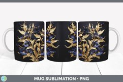 3D Elegant Delphinium Flowers Mug Wrap | Sublimation Coffee Product Image 5