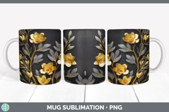 3D Elegant Freesia Flowers Mug Wrap | Sublimation Coffee Cup Product Image 2