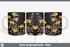 3D Elegant Freesia Flowers Mug Wrap | Sublimation Coffee Cup Product Image 3
