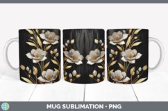 3D Elegant Freesia Flowers Mug Wrap | Sublimation Coffee Cup Product Image 4