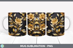 3D Elegant Freesia Flowers Mug Wrap | Sublimation Coffee Cup Product Image 5