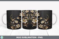 3D Elegant Freesia Flowers Mug Wrap | Sublimation Coffee Cup Product Image 6
