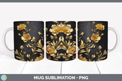 3D Elegant Freesia Flowers Mug Wrap | Sublimation Coffee Cup Product Image 7