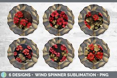 3D Elegant Geranium Flowers Wind Spinner | Sublimation Spinn Product Image 2