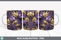 3D Elegant Lavender Flowers Mug Wrap | Sublimation Coffee Cu Product Image 4