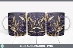 3D Elegant Lavender Flowers Mug Wrap | Sublimation Coffee Cu Product Image 5