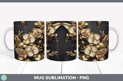 3D Elegant Orchid Flowers Mug Wrap | Sublimation Coffee Cup Product Image 6