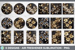 3D Elegant Orchid Flowers Air Freshener | Sublimation Car Fr Product Image 2