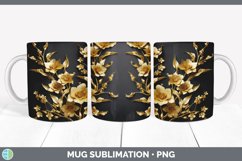 3D Elegant Snapdragon Flowers Mug Wrap | Sublimation Coffee Product Image 2