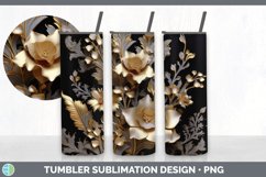 3D Elegant Snapdragon Flowers Tumbler | Sublimation 20 oz Sk Product Image 3