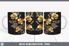 3D Elegant Snapdragon Flowers Mug Wrap | Sublimation Coffee Product Image 4