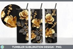 3D Elegant Snapdragon Flowers Tumbler | Sublimation 20 oz Sk Product Image 4