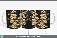 3D Elegant Snapdragon Flowers Mug Wrap | Sublimation Coffee Product Image 5