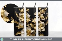 3D Elegant Snapdragon Flowers Tumbler | Sublimation 20 oz Sk Product Image 5