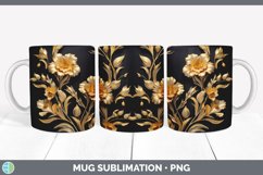 3D Elegant Snapdragon Flowers Mug Wrap | Sublimation Coffee Product Image 6