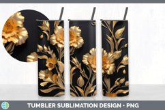 3D Elegant Snapdragon Flowers Tumbler | Sublimation 20 oz Sk Product Image 6