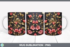 3D Elegant Sweet Pea Flowers Mug Wrap | Sublimation Coffee C Product Image 7