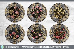 3D Elegant Sweet Pea Flowers Wind Spinner | Sublimation Spin Product Image 2