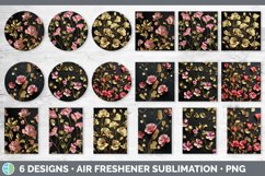3D Elegant Sweet Pea Flowers Air Freshener | Sublimation Car Product Image 2