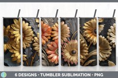 3D Black and Gold Tumbler Mega Sublimation Bundle Design PNG Product Image 19