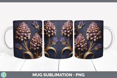 3D Gold Hyacinth Flowers Mug Wrap | Sublimation Coffee Cup D Product Image 4