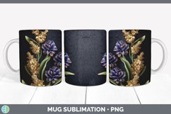 3D Gold Hyacinth Flowers Mug Wrap | Sublimation Coffee Cup D Product Image 7