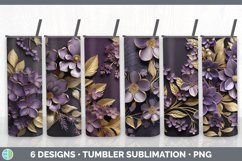 3D Black and Gold Tumbler Mega Sublimation Bundle Design PNG Product Image 20