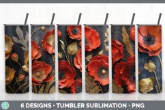 3D Black and Gold Tumbler Mega Sublimation Bundle Design PNG Product Image 15