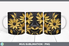 3D Black-eyed Susan Flowers Mug Wrap | Sublimation Coffee Cu Product Image 2
