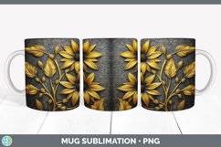 3D Black-eyed Susan Flowers Mug Wrap | Sublimation Coffee Cu Product Image 3
