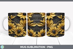 3D Black-eyed Susan Flowers Mug Wrap | Sublimation Coffee Cu Product Image 4