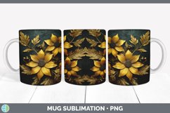 3D Black-eyed Susan Flowers Mug Wrap | Sublimation Coffee Cu Product Image 6