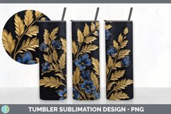 3D Bluebonnet Flowers Tumbler | Sublimation 20 oz Skinny Tum Product Image 2