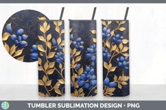 3D Bluebonnet Flowers Tumbler | Sublimation 20 oz Skinny Tum Product Image 3