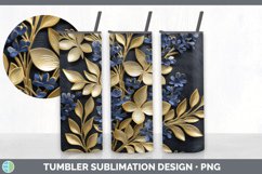 3D Bluebonnet Flowers Tumbler | Sublimation 20 oz Skinny Tum Product Image 4