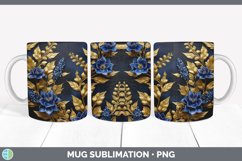 3D Bluebonnet Flowers Mug Wrap | Sublimation Coffee Cup Desi Product Image 5