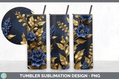 3D Bluebonnet Flowers Tumbler | Sublimation 20 oz Skinny Tum Product Image 5