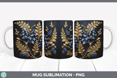 3D Bluebonnet Flowers Mug Wrap | Sublimation Coffee Cup Desi Product Image 7