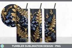 3D Bluebonnet Flowers Tumbler | Sublimation 20 oz Skinny Tum Product Image 7